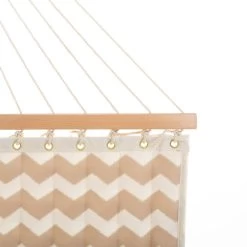 Large Double Quilted Hammock With Detachable Pillow - Beige Chevron -Boutique Hammock Shop q9812psb studio4 xx