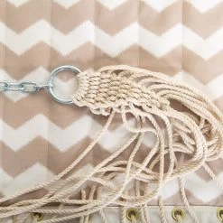 Large Double Quilted Hammock With Detachable Pillow - Beige Chevron -Boutique Hammock Shop q9812psb studio6 xx