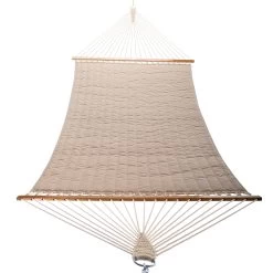 Large Quilted Sunbrella Fabric Hammock - Antique Beige 16 Large Quilted Sunbrella Fabric Hammock - Antique Beige -Boutique Hammock Shop qantbg 2 xx
