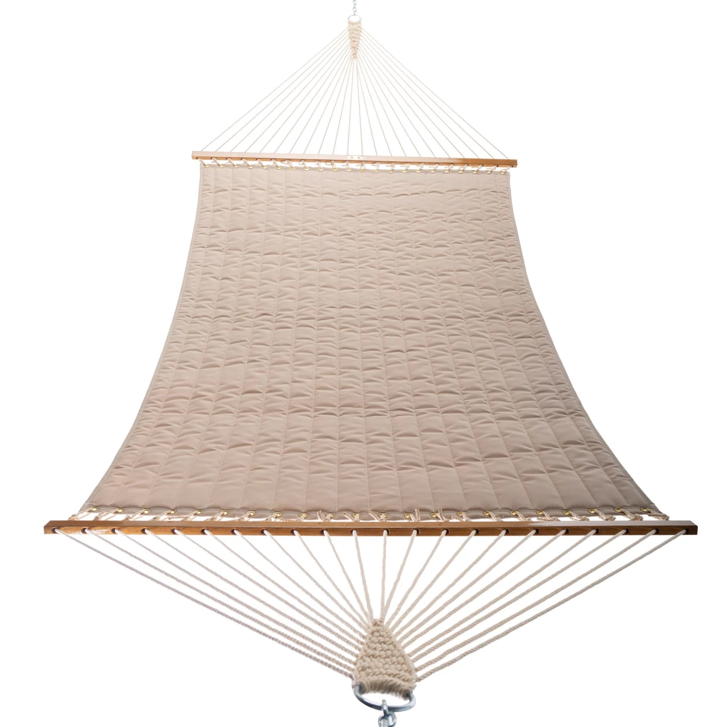 Large Quilted Sunbrella Fabric Hammock - Antique Beige 7 Large Quilted Sunbrella Fabric Hammock - Antique Beige - Image 5