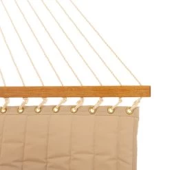 Large Quilted Sunbrella Fabric Hammock - Antique Beige 18 Large Quilted Sunbrella Fabric Hammock - Antique Beige -Boutique Hammock Shop qantbg 5 xx