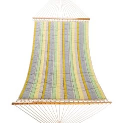 Large Quilted Sunbrella Fabric Hammock - Expand Citronelle -Boutique Hammock Shop qcitr 2 xx