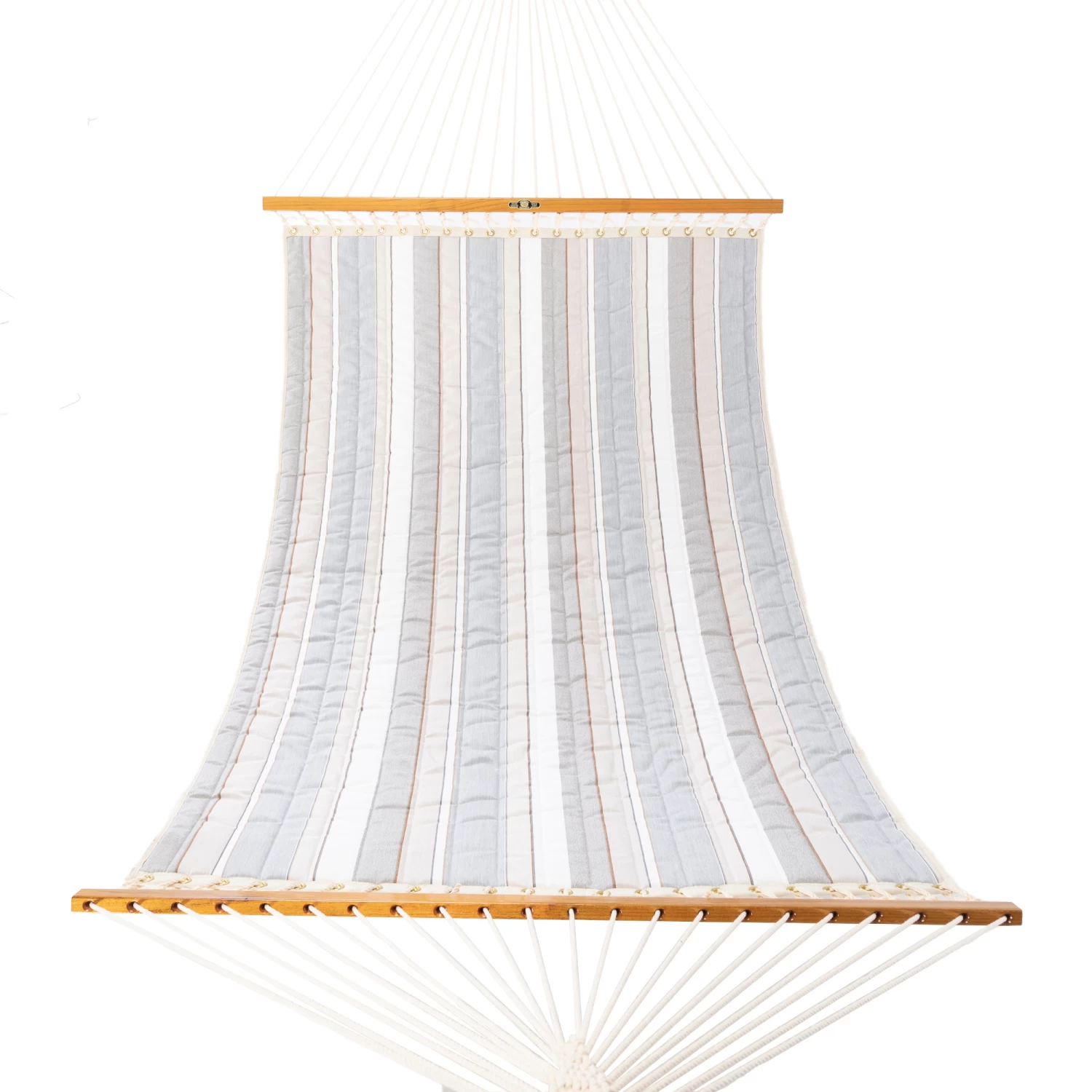 Large Quilted Sunbrella Fabric Hammock - Expand Dove 5 Large Quilted Sunbrella Fabric Hammock - Expand Dove - Image 3