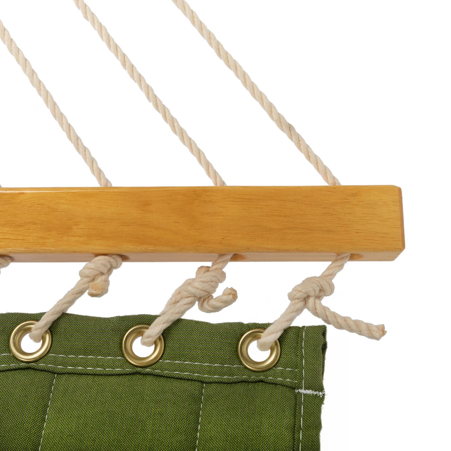 Large Quilted Sunbrella Fabric Hammock - Spectrum Cilantro 5 Large Quilted Sunbrella Fabric Hammock - Spectrum Cilantro - Image 3