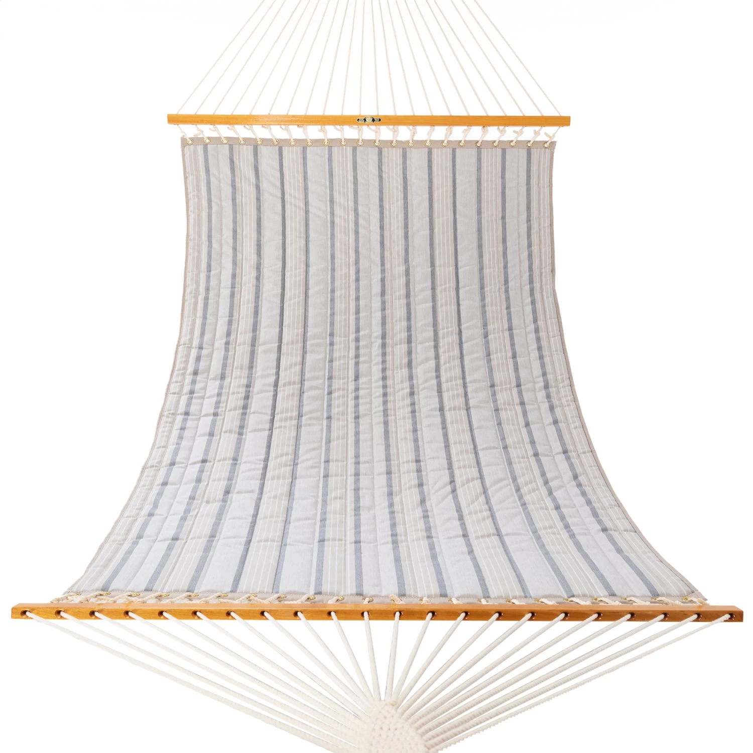 Large Quilted Sunbrella Fabric Hammock - Cove Pebble 5 Large Quilted Sunbrella Fabric Hammock - Cove Pebble - Image 3