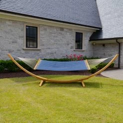 Large Quilted Sunbrella Fabric Hammock - Spectrum Indigo -Boutique Hammock Shop qsindigo lifestyle3 xx