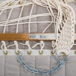 Large Quilted Sunbrella Fabric Hammock - Spectrum Sand -Boutique Hammock Shop qssand brand studio xx