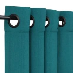 Sunbrella Spectrum Peacock Outdoor Curtain With Grommets