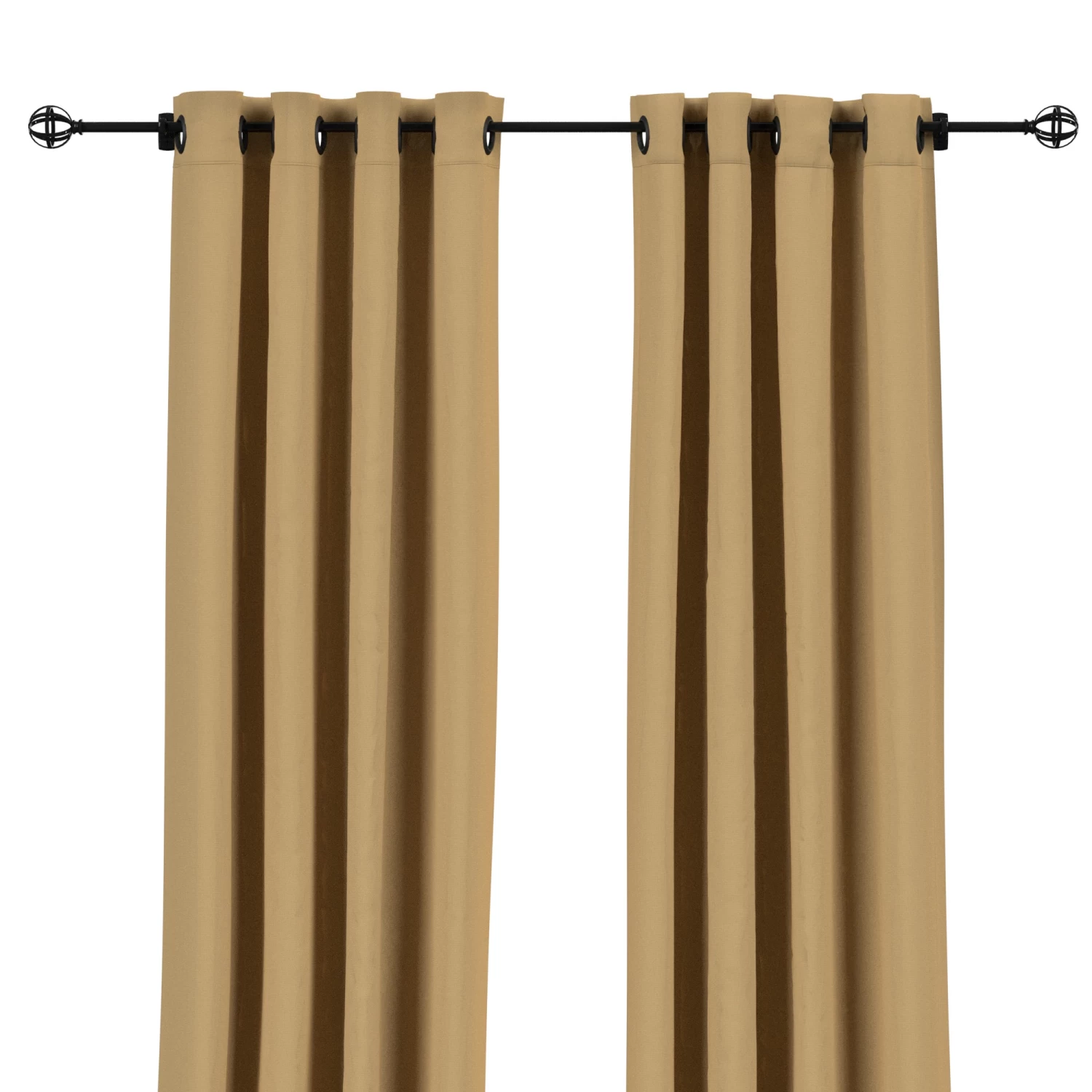Sunbrella Spectrum Sesame Outdoor Curtain With Grommets 6 Sunbrella Spectrum Sesame Outdoor Curtain With Grommets - Image 4