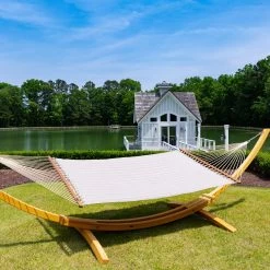 Large Sunbrella Quilted Hammock - Cast Ash