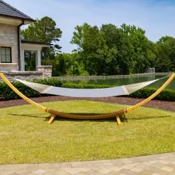 Large Sunbrella Quilted Hammock - Cast Slate -Boutique Hammock Shop sq cslt wide xx