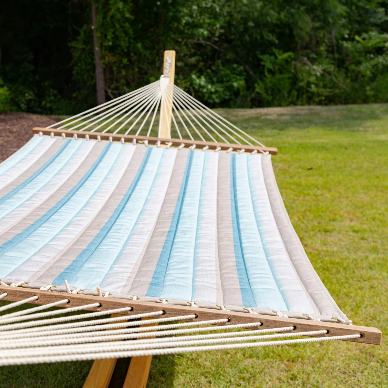 Large Sunbrella Quilted Hammock - Gateway Mist 4 Large Sunbrella Quilted Hammock - Gateway Mist - Image 2