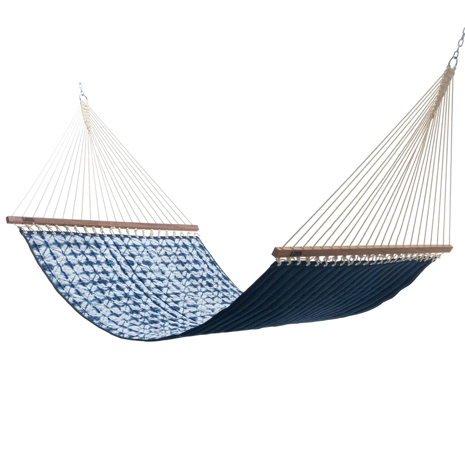 Large Sunbrella Quilted Hammock - Midori Indigo 4 Large Sunbrella Quilted Hammock - Midori Indigo - Image 2