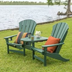 DURAWOOD® 3 Piece Sunrise Adirondack Chair And Tete-A-Tete Set