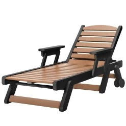DURAWOOD® Chaise Lounge With Folding Arms -Boutique Hammock Shop srcl1blkcd pawleys island wheeled chaise lounge black cedar xx