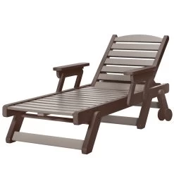 DURAWOOD® Chaise Lounge With Folding Arms -Boutique Hammock Shop srcl1choww pawleys island wheeled chaise lounge brown weatherwood xx