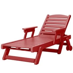 DURAWOOD® Chaise Lounge With Folding Arms -Boutique Hammock Shop srcl1rd pawleys island wheeled chaise lounge red xx