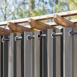 Roman Marble Striped Extrawide Outdoor Curtain