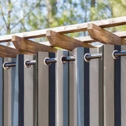 Tuscan Spa Striped Extrawide Outdoor Curtain
