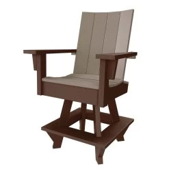 DURAWOOD® 3 Piece Refined Counter Height Swivel Set -Boutique Hammock Shop swivel choclate weatherwood xx