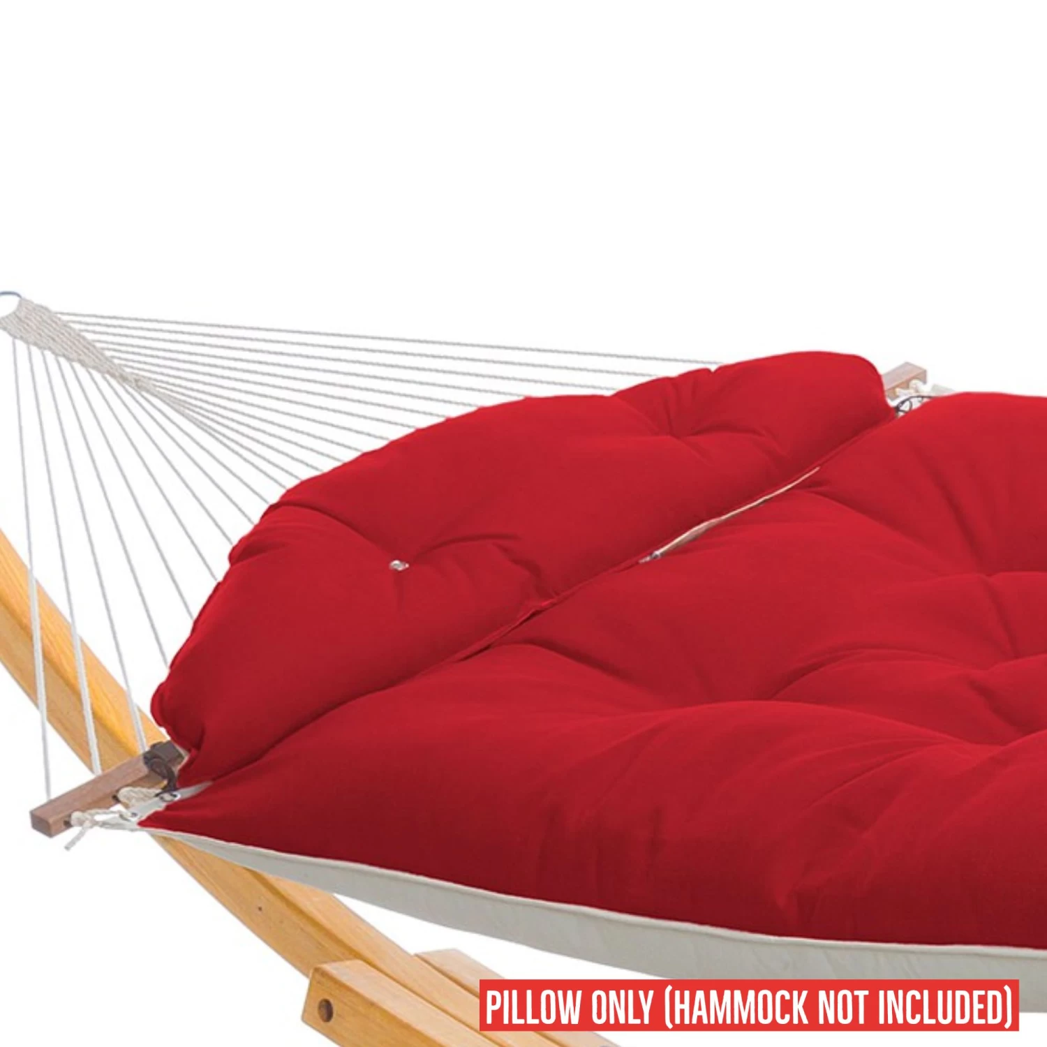 Long Sunbrella® Tufted Hammock Pillow - Jockey Red 3 Long Sunbrella® Tufted Hammock Pillow - Jockey Red