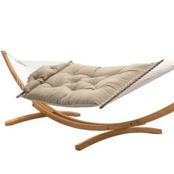 Large Sunbrella Tufted Hammock With Detachable Pillow - Cast Ash -Boutique Hammock Shop tcash studio1 xx
