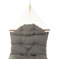 Large Sunbrella Tufted Hammock With Detachable Pillow - Cast Slate -Boutique Hammock Shop tcslt studio3 xx