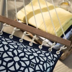 Large Sunbrella Tufted Hammock With Detachable Pillow - Luxe Indigo 13 Large Sunbrella Tufted Hammock With Detachable Pillow - Luxe Indigo -Boutique Hammock Shop tmn4lifestylecloseup new xx