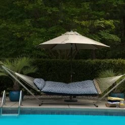 Large Sunbrella Tufted Hammock With Detachable Pillow - Luxe Indigo 12 Large Sunbrella Tufted Hammock With Detachable Pillow - Luxe Indigo -Boutique Hammock Shop tmna4 distant lifestyle xx